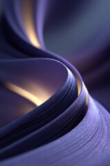 Poster - Abstract dark purple background with glowing golden and blue accents