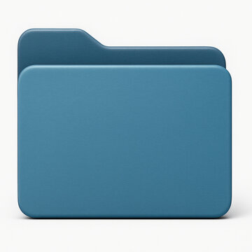 Dark Teal Folder Icon Representing Data Organization and File Storage for Digital Documents in a Modern Design