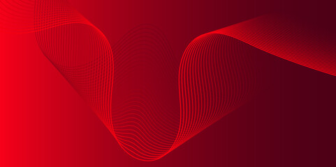 Poster - Abstract background with lines and waves. Medium banner size. Element for design.