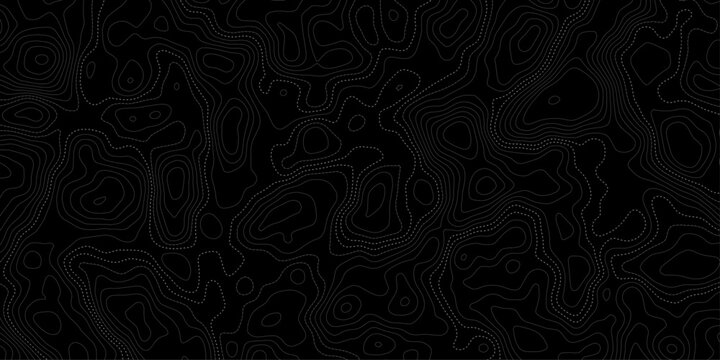 modern style dotted lines creating a topographic map with contour line creating an artistic and minimalist design element like representation art design dark background.