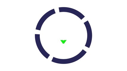 Poster - Scrolling Green Tick Mark Inside Black Circle on White Background