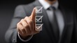 © Image4u - Man in suit pointing at checklist with three checked boxes