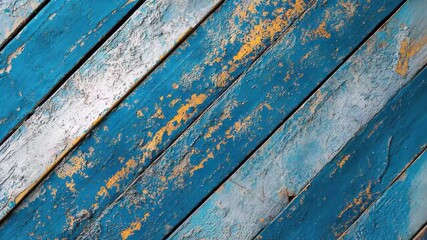 Poster - Textured blue wooden surface with weathered elements creating a rustic aesthetic suitable for background contexts, Blue background with texture lines, ing Background