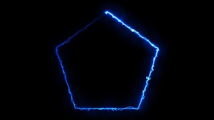 Wall Mural - Digital vector art of a neon light bulb glowing with blue and pink colors against a dark, star-filled space