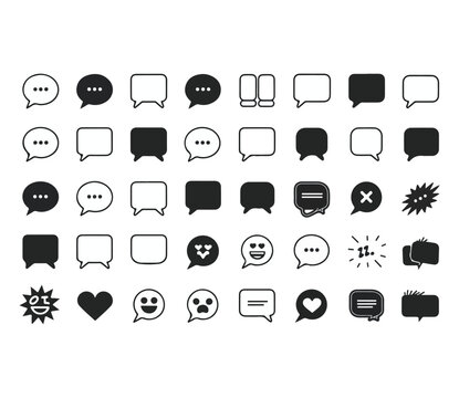 Black speech bubbles