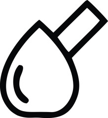 Fototapete - Simple black outline icon representing a droplet with a handle possibly signifying a water drop liquid or a tool