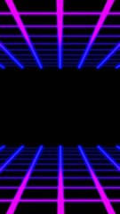 Poster - Animation of blue network of connections over black background