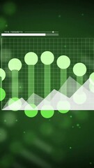 Aufkleber - Animating graphs and charts for data analysis over green background