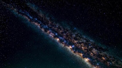 Wall Mural - arafed view of a long, curved galaxy with stars
