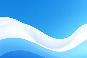 Poster - An Abstract Clean Blue Medic Background Theme with Flowing White Wave Patterns Creating a Serene and Modern Visual Experience for Digital Displays