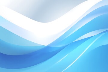 Poster - Capturing the flowing energy and serene beauty of abstract blue waves in a digital art background theme evoking a sense of clean medical sophistication and calm.