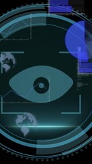 Poster - Animation of scope scanning over data processing on black background