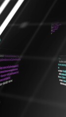Poster - Creating dynamic technology-themed animation with digital code and abstract lines
