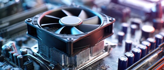 Poster - The High-Efficiency Cooling Fan on an Advanced Computer Motherboard