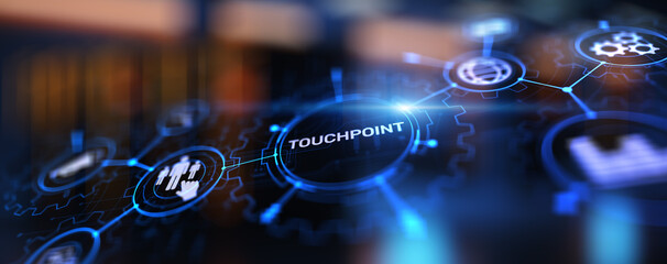 Wall Mural - touchpoint. business strategy advertising and marketing concept.