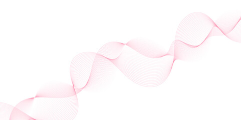 Leinwandbilder - Smooth wave abstract vector background layout design.background image with dynamic curves.Abstract pink futuristic blend waves lines technology background and sound wave lines on white background.	
