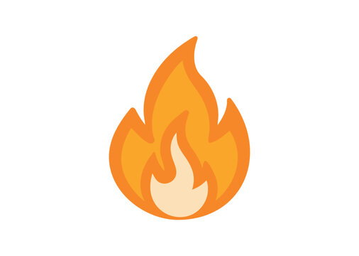 Orange Fire Flame Vector, Fire Flame Icon Illustration