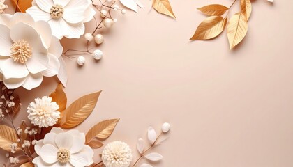 Poster - Elegant floral arrangement studio digital art minimalist design close-up aesthetic inspiration