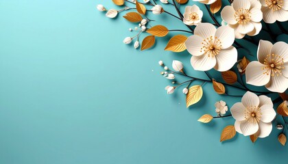Poster - Elegant floral arrangement studio setting digital artwork vibrant background close-up view spring aesthetic for relaxing atmosphere