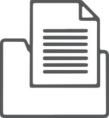 Poster - Document folder icon with file, representing data organization, storage, management, and digital archive concepts