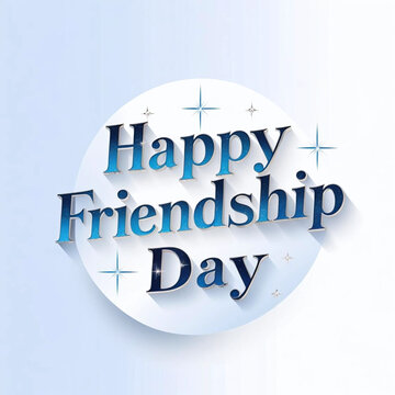 Photo of a celebratory graphic for happy friendship day with a festive design