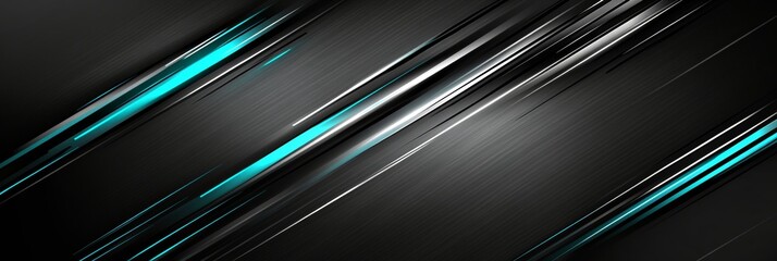 Poster - Abstract Glowing Line Structure on Grey Gradient Background, Futuristic Technology Idea.