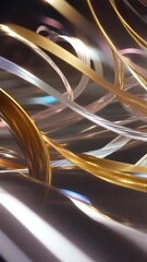 Wall Mural - Metal ribbon float bending and deformation