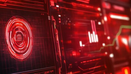 Poster - A computer screen with a red light indicator