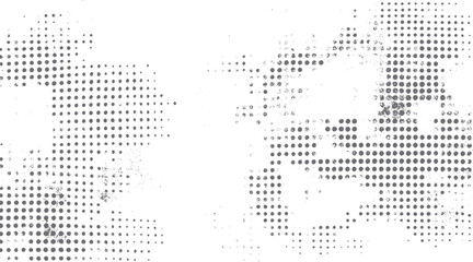 Poster - Distressed halftone texture background. Grunge dot pattern with vintage comic style ink splash. Abstract rough overlay effect design.