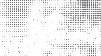 Poster - Halftone grunge dots background texture. Retro vintage halftone pattern with distress effect. High contrast graphic for abstract design.