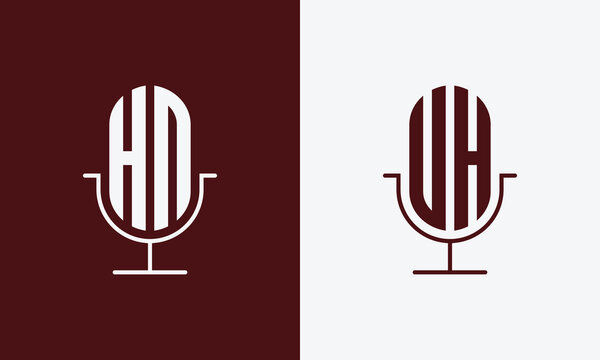 Hn or UH monogram logo design