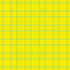 Poster - Bright, seamless plaid pattern featuring bold yellow  subtle green hues. Ideal for backgrounds, textiles, design accents, and playful creative projects.