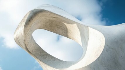 Poster - A simple white sculpture featuring a hole in its center