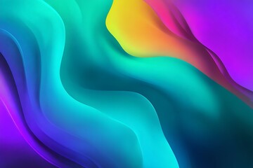 Poster - Vibrant Abstract Flowing Waves of Color Creating a Beautiful and Clean Background Theme