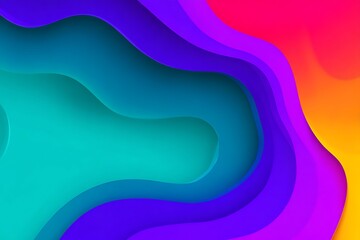 Poster - Vibrant Abstract Smooth Colorful Gradient Layers Flowing Beautifully Creating a Modern Clean Background Theme