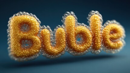 Aufkleber - Glowing colorful bubble text against a dark background create an eye-catching and modern design element that is perfect for various creative projects
