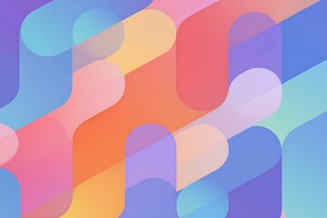 Poster - Vibrant Abstract Organic Shapes Pattern Featuring a Soft Gradient of Pastel Colors Creating a Clean and Light Background Design
