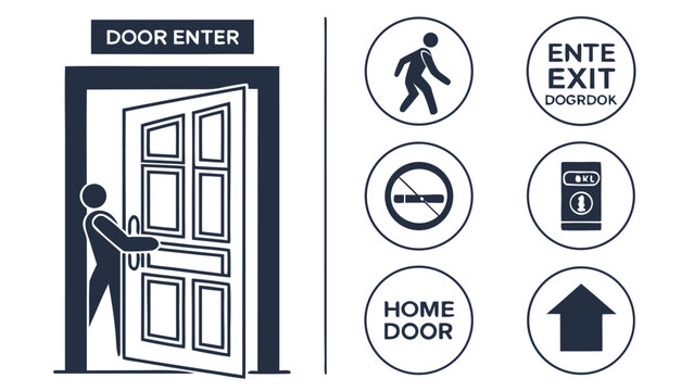 Door vector set