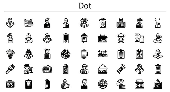 Dot Icon: Small Point & Minimalist Element Solid Black Symbol