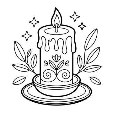 Illustration vector of a candle