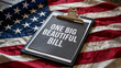© Design Stock - A clipboard with the words one big beautiful bill rests on the american flag symbolizing legislation and national policy