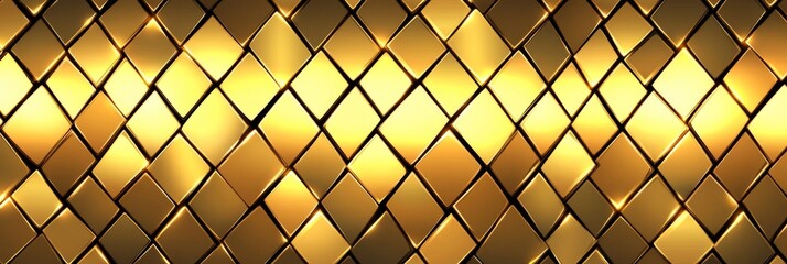 Poster - Luxurious and Gleaming An Opulent Geometric Tilescape with Smooth Surfaces and Bold Textures
