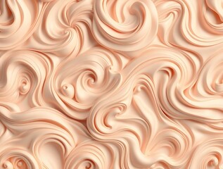 Aufkleber - Elegant light pink swirls creating a captivating creamy textured background, aesthetically