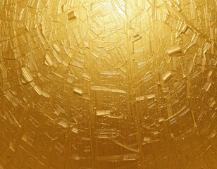 Poster - Golden abstract with radial lines and textured surface, intricate and detailed