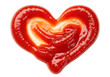 © Vooglo.com - A heart shape made of ketchup, symbolizing love for food, isolated on a transparent background