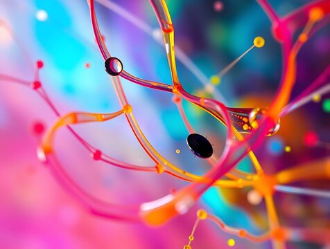 Abstract colorful fluid art with vibrant hues and dynamic shapes creating a mesmerizing visual