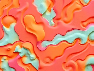 Leinwandbilder - Vibrant and Dynamic Abstract Art: Colorful Fluid Shapes and Contours in Motion