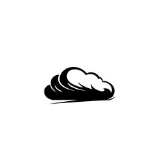 Poster - Black cloud icon representing weather conditions and atmospheric phenomena in a simplistic design