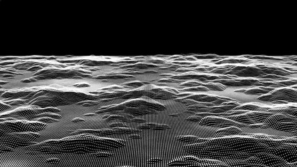 Aufkleber - Abstract Running Landscape. abstract  colorful wave background illustration. Beautiful abstract 3D surface with glitter sparkles.