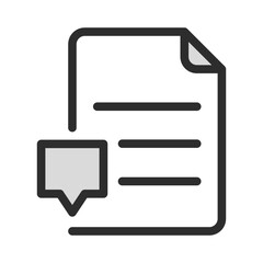 Poster - Document Comment Icon Feedback Message Note Symbol